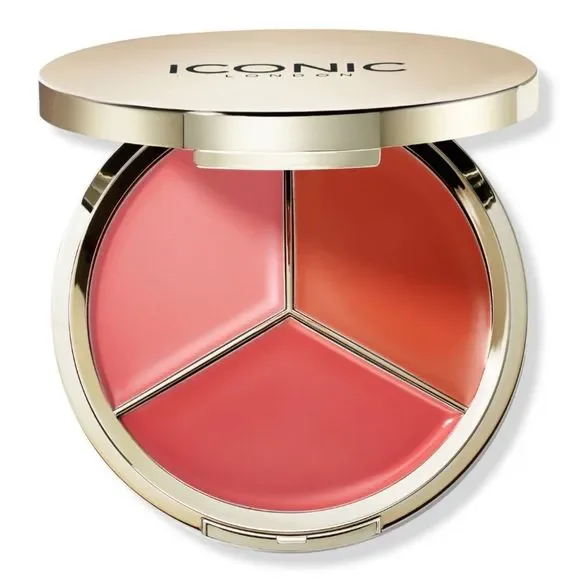 ICONIC LONDON Lip & Cheek Cream Trio 🪞 NEW Blush FULL SIZE - Picture 1 of 6